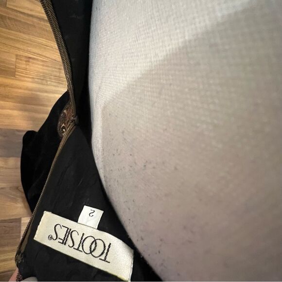 Tootsies boutique Elegant Black and Brown Evening Dress size 2 - Picture 5 of 7